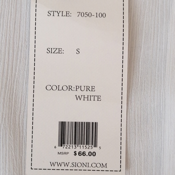 NWT,Sioni ,Boho style,2 layer,bat sleeve top, Size small - Picture 10 of 12